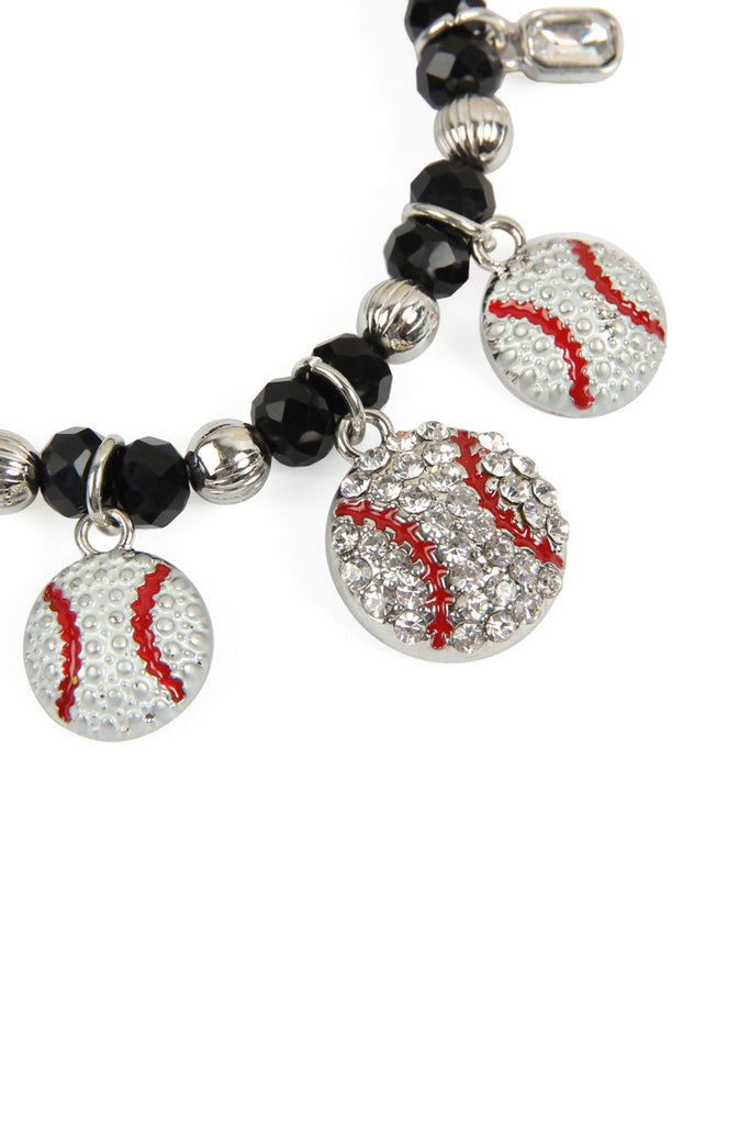 BALL RONDELLE BEADS CHARM BRACELET