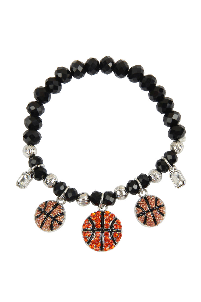 BALL RONDELLE BEADS CHARM BRACELET