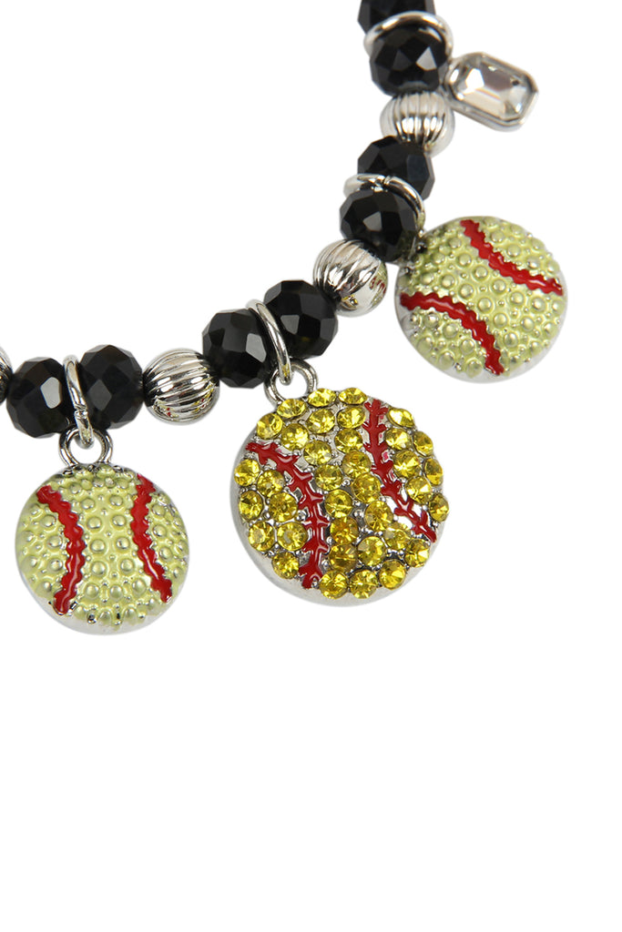 BALL RONDELLE BEADS CHARM BRACELET