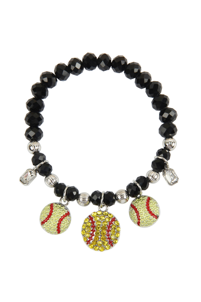 BALL RONDELLE BEADS CHARM BRACELET