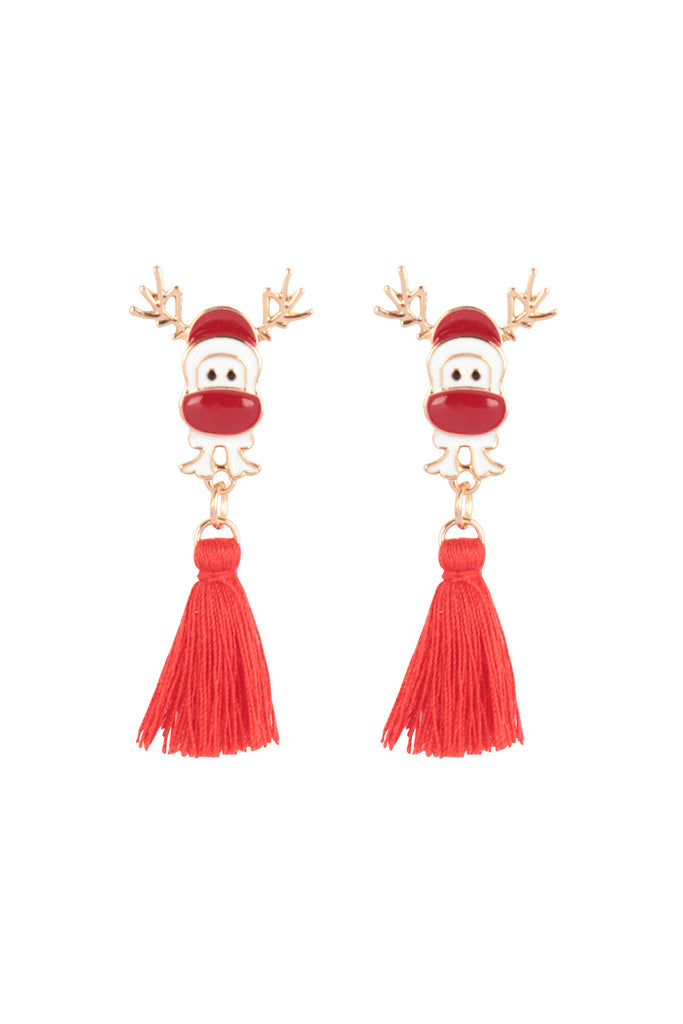 CHRISTMAS SNOWMAN, DEER TASSEL, STOCKING, TREE, POST SET EARRINGS