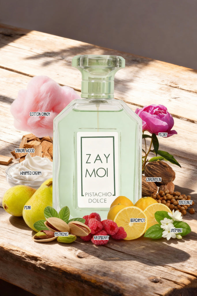 ZAY MOI PISTACHIO DOLCE SPRAY PERFUME EAU DE PARFUM FOR MEN AND WOMEN - 100ML/3.4FL.OZ. - Riah Fashion