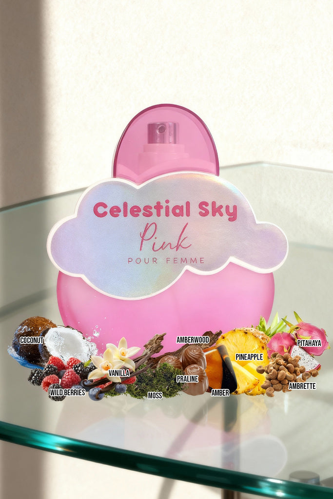 CELESTIAL SKY PINK SPRAY PERFUME EAU DE PARFUM FOR WOMEN - 80ML/2.7FL.OZ. - Riah Fashion