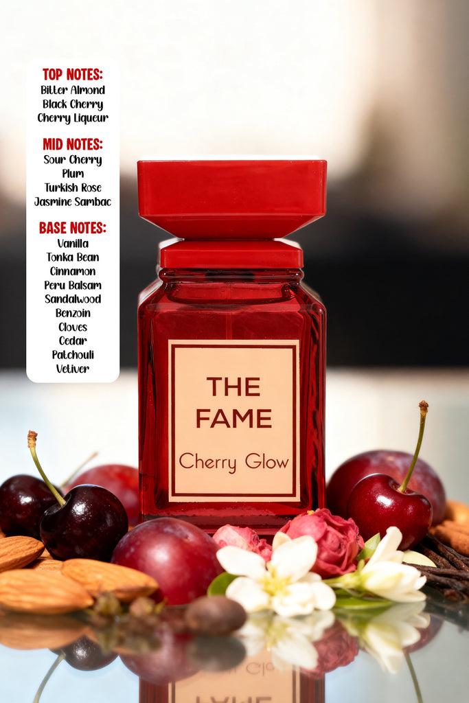 THE FAME CHERRY GLOW SPRAY PERFUME EAU DE PARFUM FOR MEN AND WOMEN - 100ML/3.4FL.OZ.