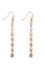RHINESTONE LINEAR DROP HOOK EARRINGS