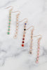 RHINESTONE LINEAR DROP HOOK EARRINGS