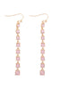 RHINESTONE LINEAR DROP HOOK EARRINGS