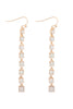 RHINESTONE LINEAR DROP HOOK EARRINGS