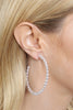 HEART PEARL HOOP EARRINGS