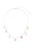 EVIL EYE CLOVER MULTI PENDANT CHARM NECKLACE