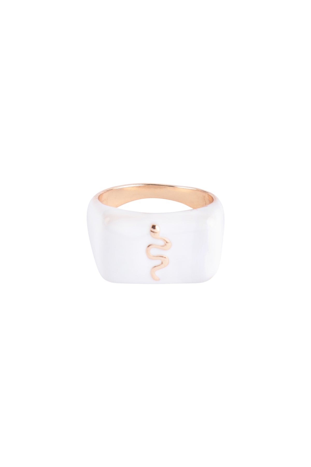 SNAKE SIGNET RING W/ COLOR – Riah Fashion