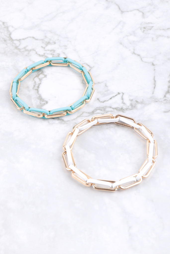 ACETETATE MULTI LINK ELASTIC BRACELET