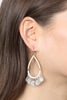 PE3575 - METAL OPEN CUT TEARDROP EARRINGS