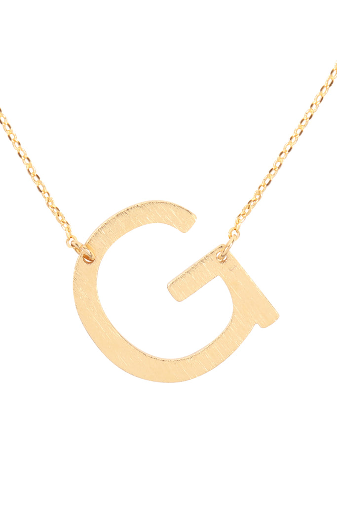 PN1673 - INITIAL ROUGH FINISH CHAIN NECKLACE