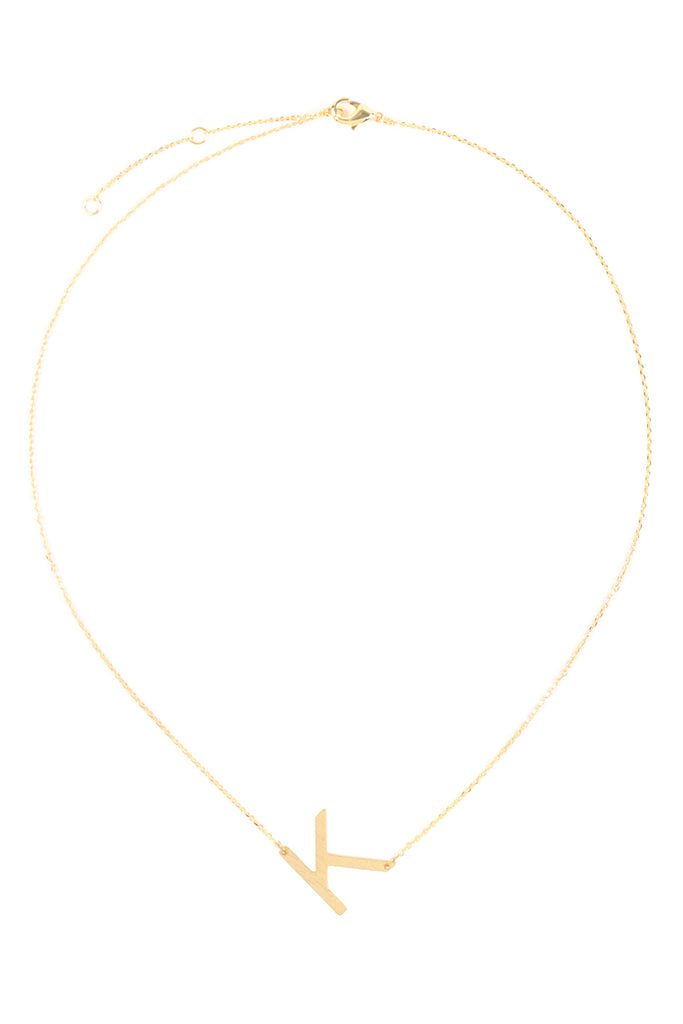 PN1673 - INITIAL ROUGH FINISH CHAIN NECKLACE