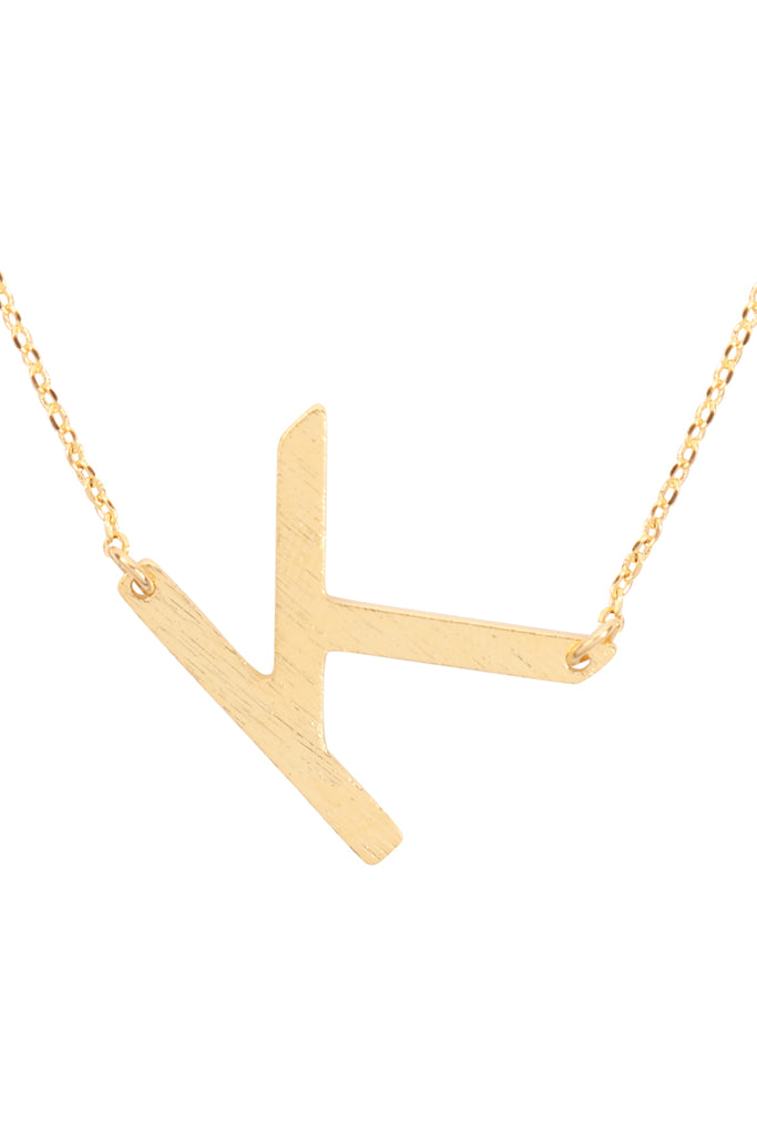 PN1673 - INITIAL ROUGH FINISH CHAIN NECKLACE