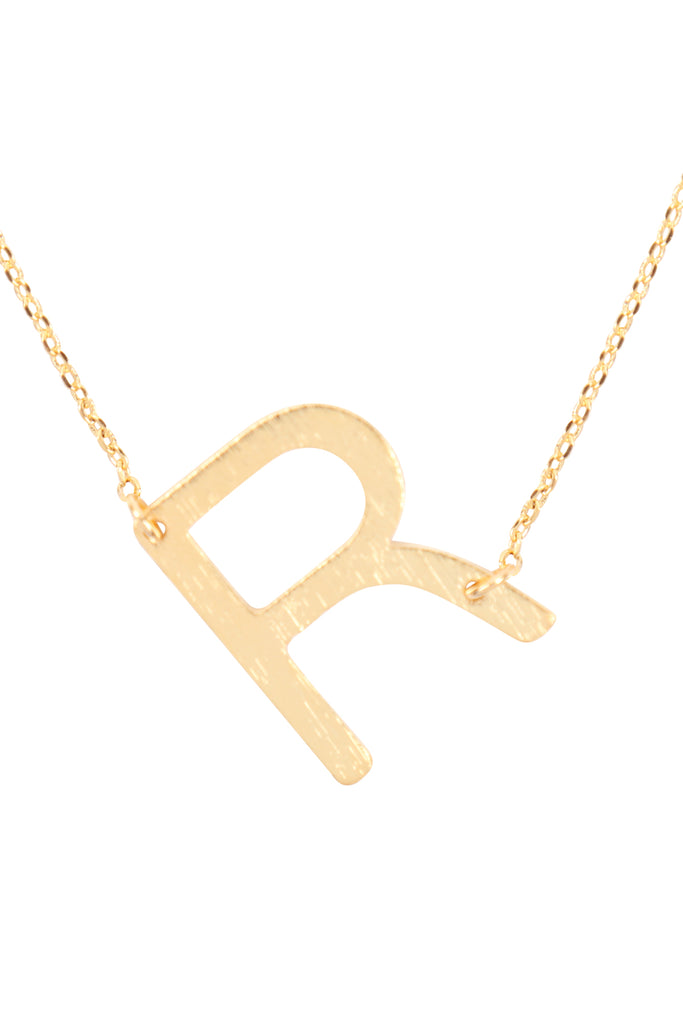 PN1673 - INITIAL ROUGH FINISH CHAIN NECKLACE