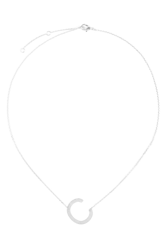 PN1673 - INITIAL ROUGH FINISH CHAIN NECKLACE