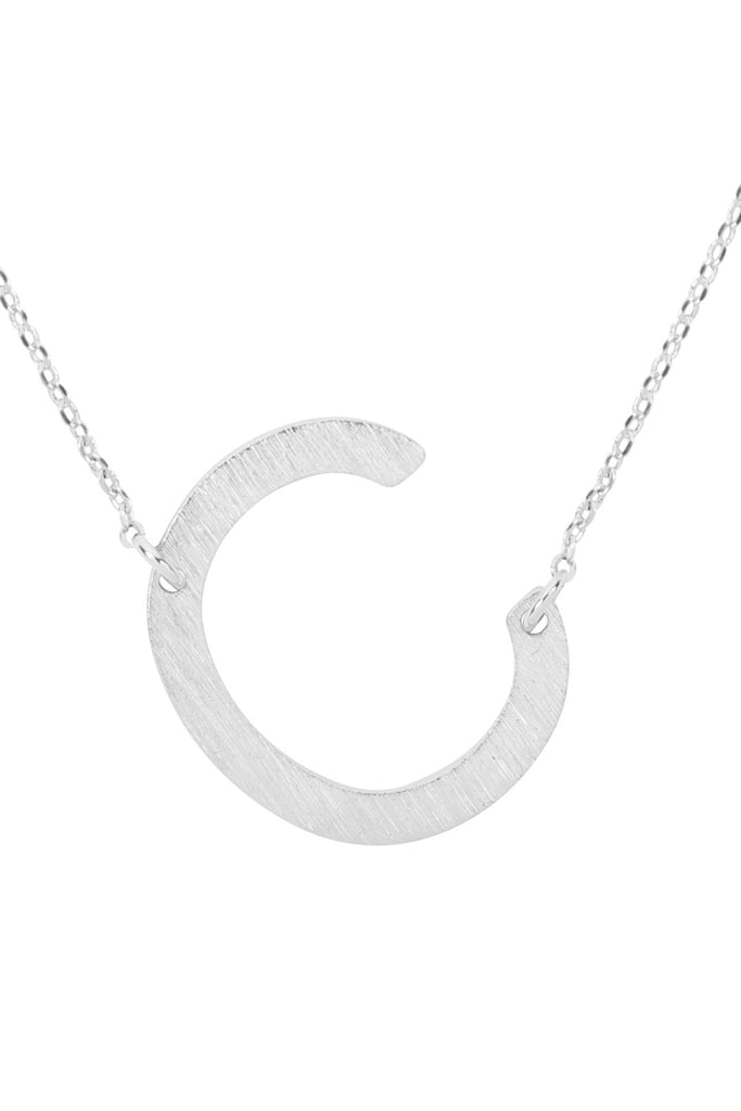 PN1673 - INITIAL ROUGH FINISH CHAIN NECKLACE