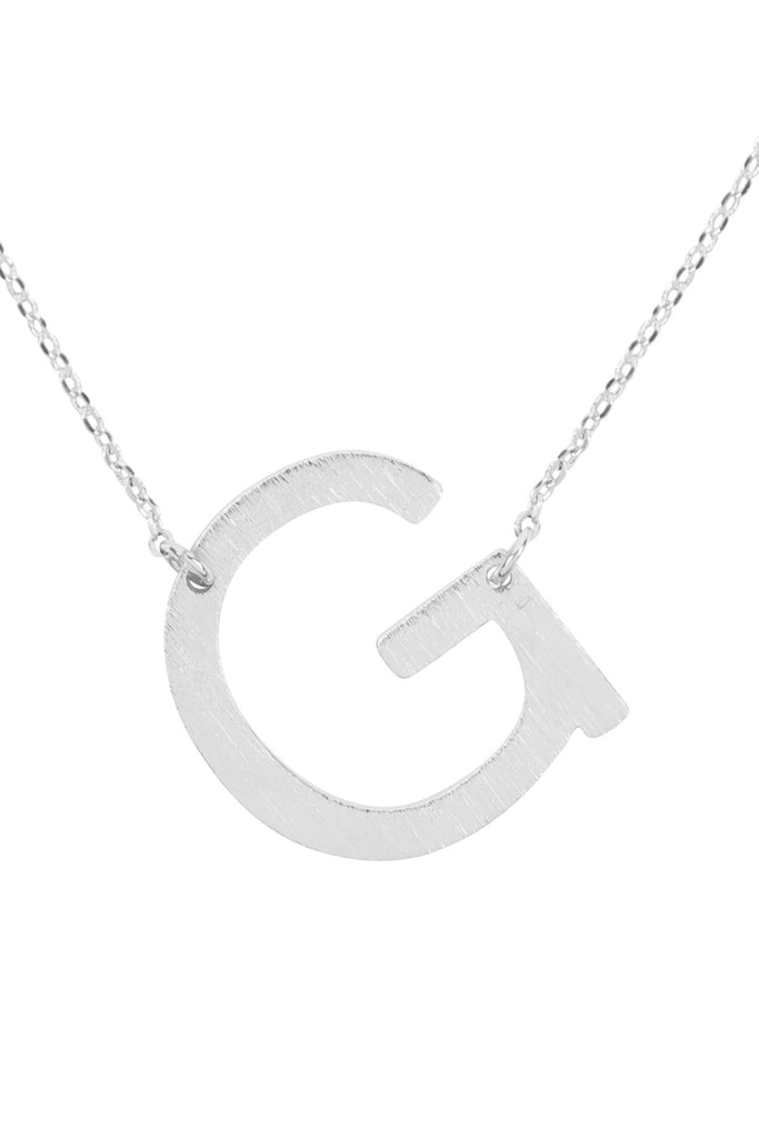 PN1673 - INITIAL ROUGH FINISH CHAIN NECKLACE