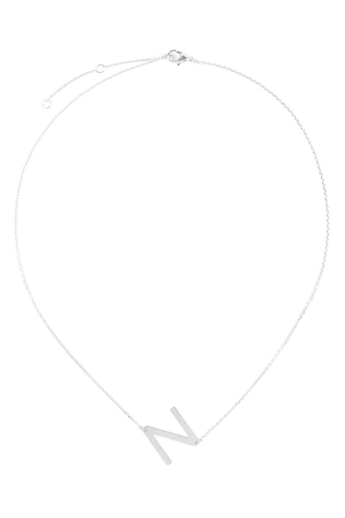 PN1673 - INITIAL ROUGH FINISH CHAIN NECKLACE