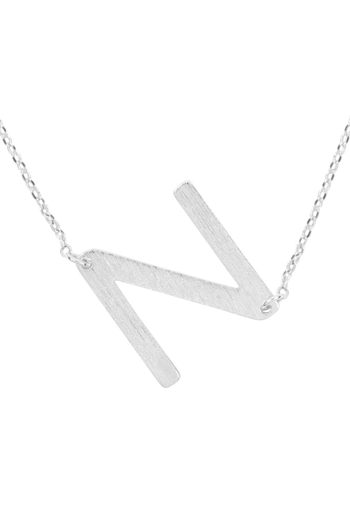 PN1673 - INITIAL ROUGH FINISH CHAIN NECKLACE