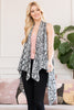 SNAKE SKIN PRINTED OPEN FRONT KIMONO