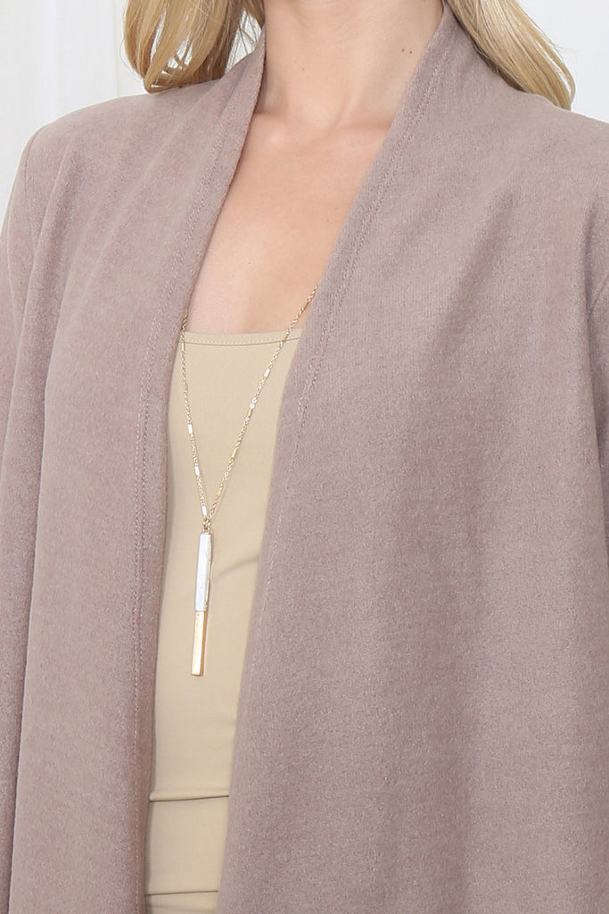 Long Sleeve Heavy Sweater Brush Cardigan