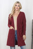 Dolman Sleeve Front Pocket Rib Brush Cardigan