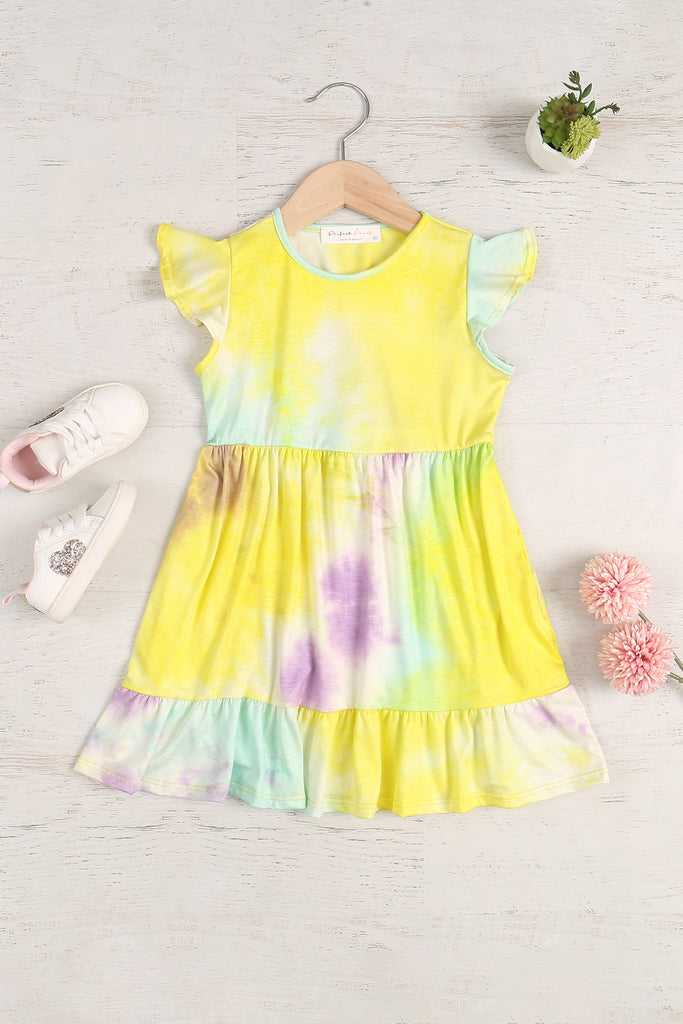 Kids Cap Sleeve Tie Dye Dress