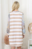 Paisley Long Sleeve Stripe Dress