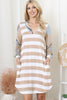 Paisley Long Sleeve Stripe Dress