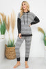 Leopard Stripe Long Sleeve Hoodie Top & Jogger Set