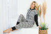 Leopard Stripe Long Sleeve Hoodie Top & Jogger Set