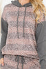 Leopard Stripe Long Sleeve Hoodie Top & Jogger Set
