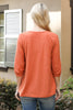Swiss Dot Quarter Sleeve Notch Neckline