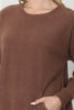 Rib Brushed Pullover Top With Kangaroo Pocket