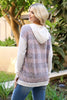Bold Stripe Animal Print Hoodie with Drawstring