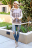Bold Stripe Animal Print Hoodie with Drawstring