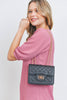 QUILTED DIAMOND LEATHER CROSS BODY BAG