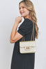 QUILTED DIAMOND LEATHER CROSS BODY BAG