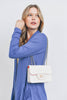 QUILTED DIAMOND LEATHER CROSS BODY BAG