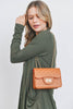 QUILTED DIAMOND LEATHER CROSS BODY BAG