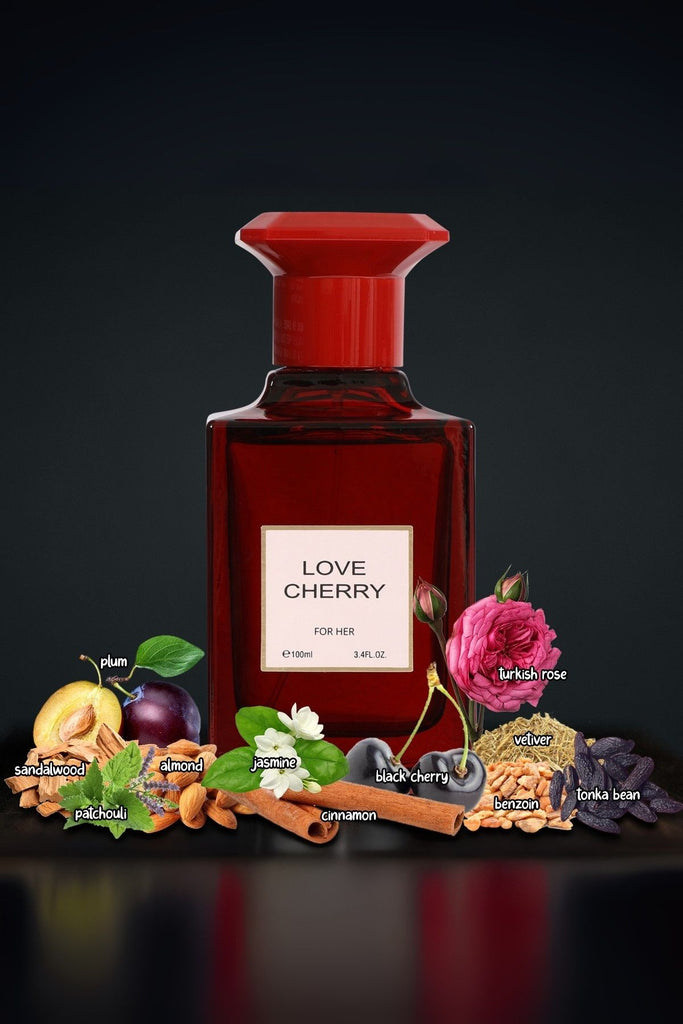 LOVE CHERRY SPRAY PERFUME EAU DE PARFUM FOR WOMEN - 100ML/3.4 FL.OZ.