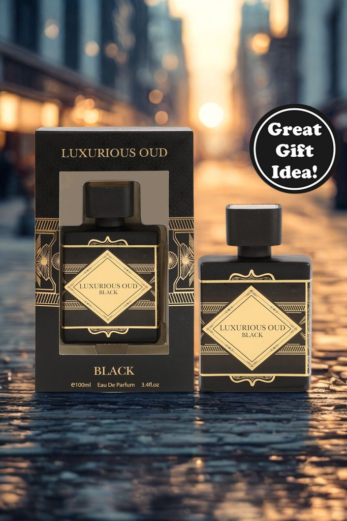 LUXURIOUS OUD BLACK SPRAY PERFUME EAU DE PARFUM FOR MEN - 100ML/3.4FL.OZ.