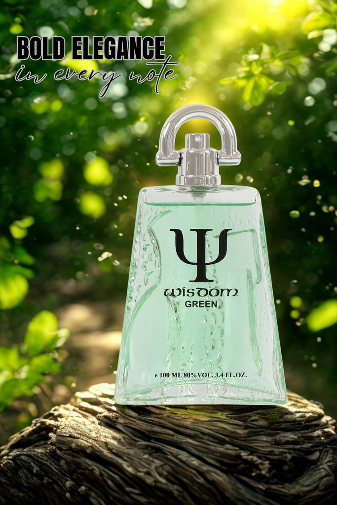 WISDOM GREEN SPRAY PERFUME EAU DE PARFUM FOR MEN - 100ML/3.4 FL.OZ.