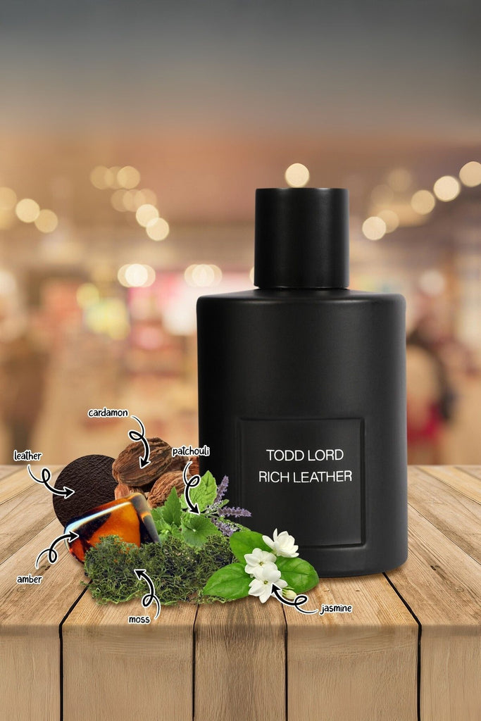 TODD LORD RICH LEATHER SPRAY COLOGNE EAU DE PARFUM FOR MEN - 100ML/3.4 FL.OZ