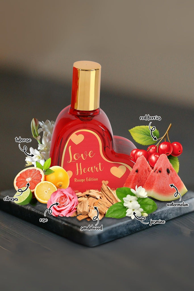 LOVE HEART ROUGE EDITION SPRAY PERFUME EAU DE PARFUM FOR WOMEN - 100ML/3.4 FL.OZ.