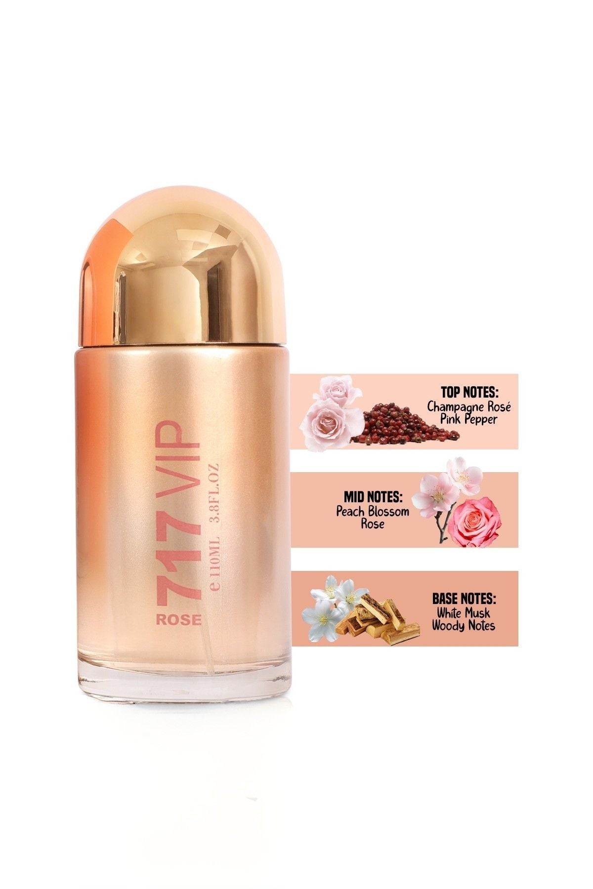 717 VIP ROSE SPRAY PERFUME EAU DE PARFUM FOR WOMEN - 110ML/3.8 FL.OZ ...