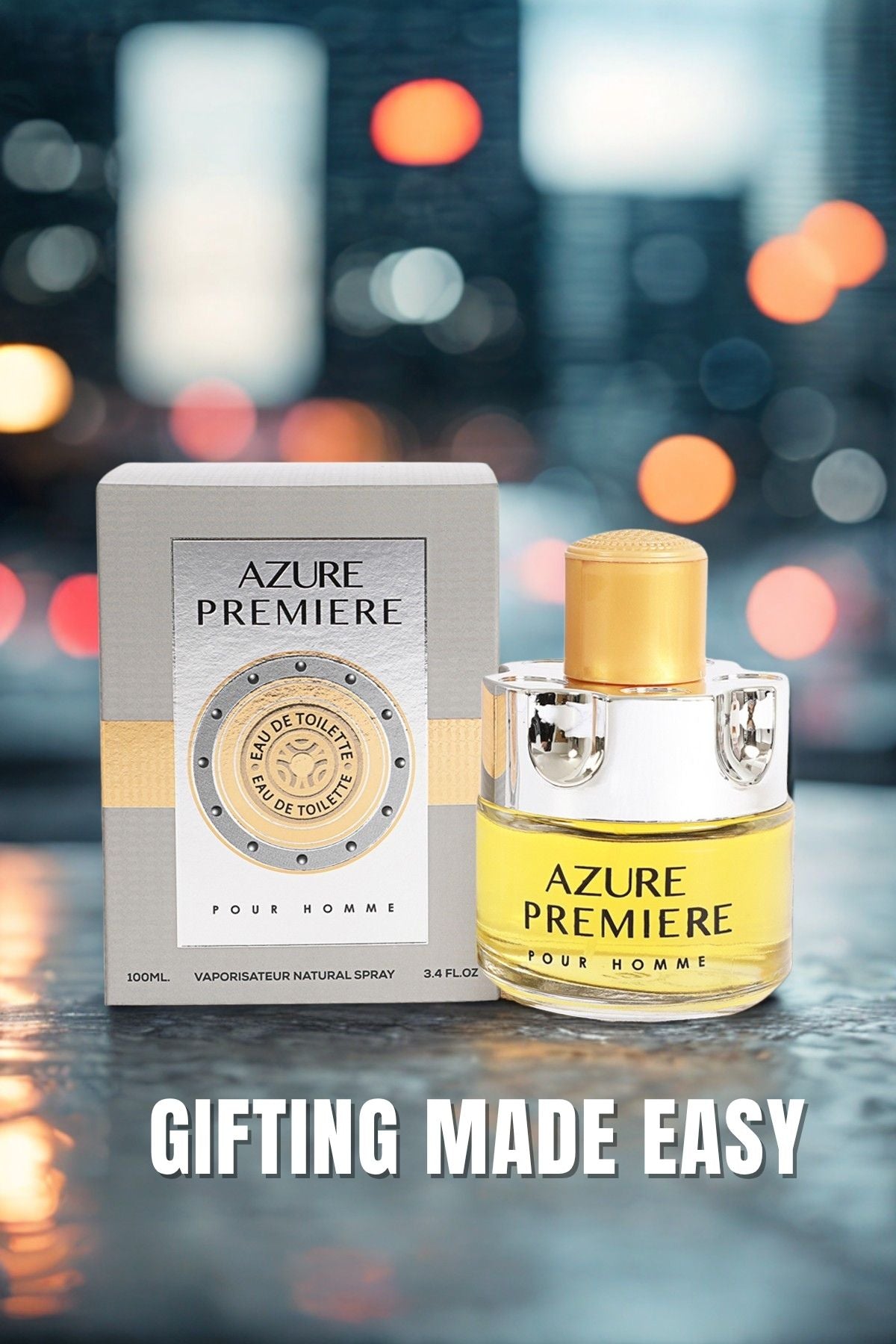 AZURE PREMIERE SPRAY COLOGNE EAU DE TOILETTE FOR MEN - 100ML/3.4 FL.OZ ...